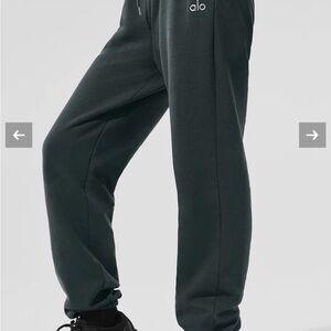 ALO Women Charcoal Green Accolade Sweatpants XS